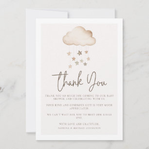 Cloud Nine Gender Neutral Baby Shower Thank You  Invitation