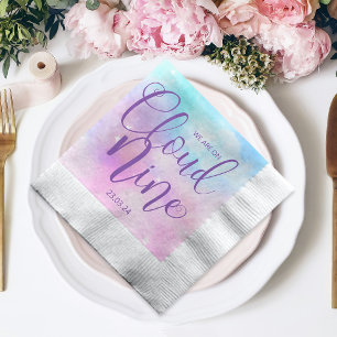 Cloud Nine Girl Baby Shower Napkin