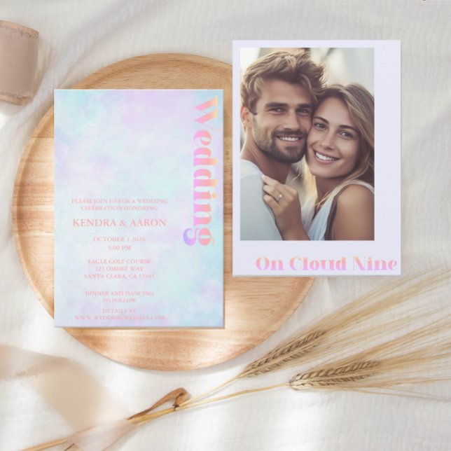 Cloud Nine Modern Pastel Wedding  Invitation (Creator Uploaded)