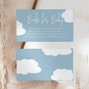 Cloud Nine Neutral Baby Shower Books for Baby Enclosure Card