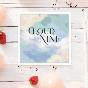 Cloud Nine Pastel Baby Shower Napkin