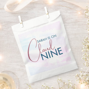Cloud Nine Pastel Pink Bridal Shower Favour Bag