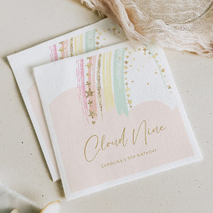 Cloud Nine Rainbow Birthday Napkin