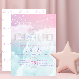 Cloud Nine Sleepover Invitation –  9th Birthday 
