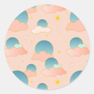 Cloud Nine Vibes Classic Round Sticker