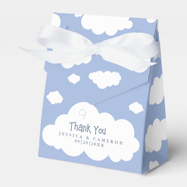 Cloud Nine Wedding Thank You Cute Guest Favour Box (Front Side)