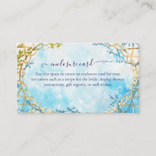 Cloud Nine Whimsical Rococo Revival Bridal Shower Enclosure Card