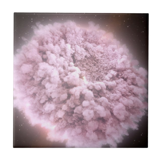 Cloud Of Debris From Two Neutron Stars Ceramic Tile (Front)