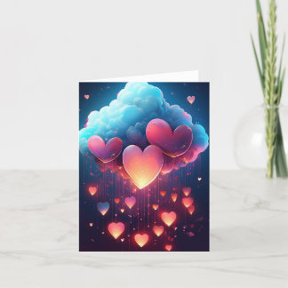 Cloud of Hearts  Thank You Card