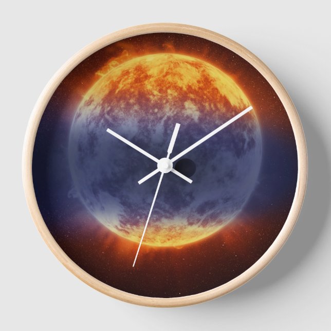 Cloud Of Hydrogen Gas Off Exoplanet Gj 3470b Clock (Front)