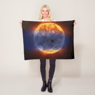 Cloud Of Hydrogen Gas Off Exoplanet Gj 3470b Fleece Blanket