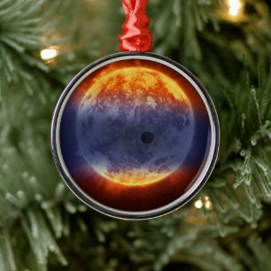 Cloud Of Hydrogen Gas Off Exoplanet Gj 3470b Metal Ornament