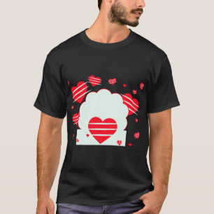 💖☁️ Cloud of Love: Striped Hearts Edition ❤️✨ T-Shirt