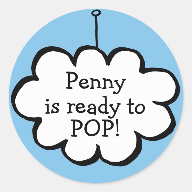 Cloud on a String Ready to POP Classic Round Sticker (Front)