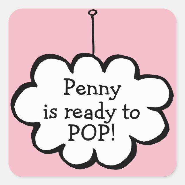 Cloud on a String Ready to POP Square Sticker (Front)