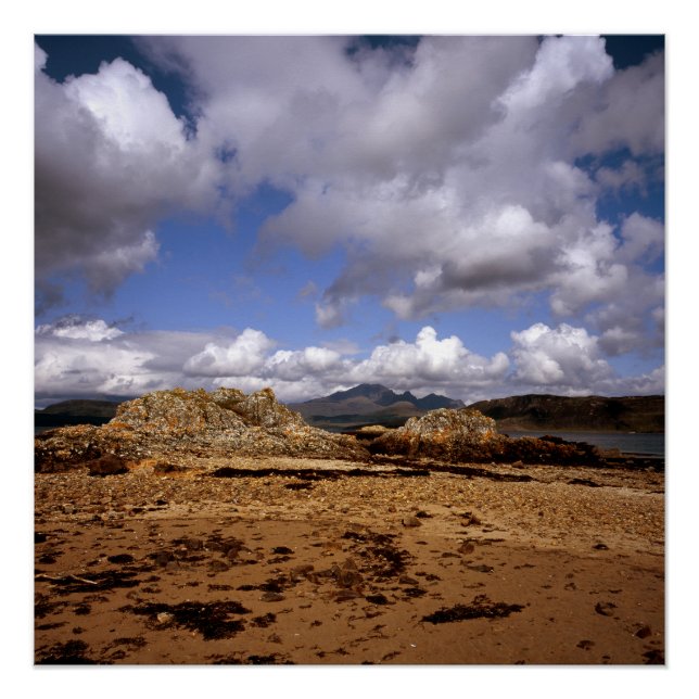 Cloud passing over Blabheinn Isle of Skye Scotland Poster (Front)