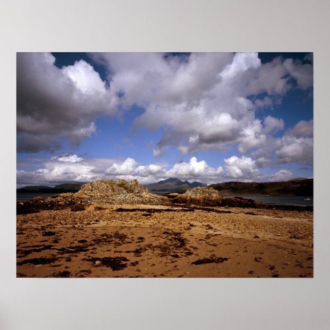 Cloud passing over Blabheinn Isle of Skye Scotland Poster (Front)