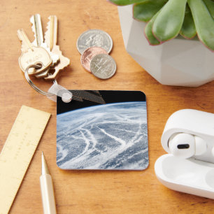 Cloud Patterns South Of The Aleutian Islands. Key Ring