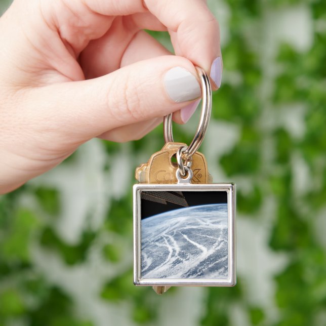 Cloud Patterns South Of The Aleutian Islands. Key Ring (Hand)
