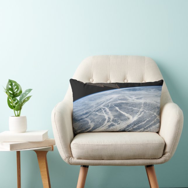 Cloud Patterns South Of The Aleutian Islands. Lumbar Cushion (Chair)