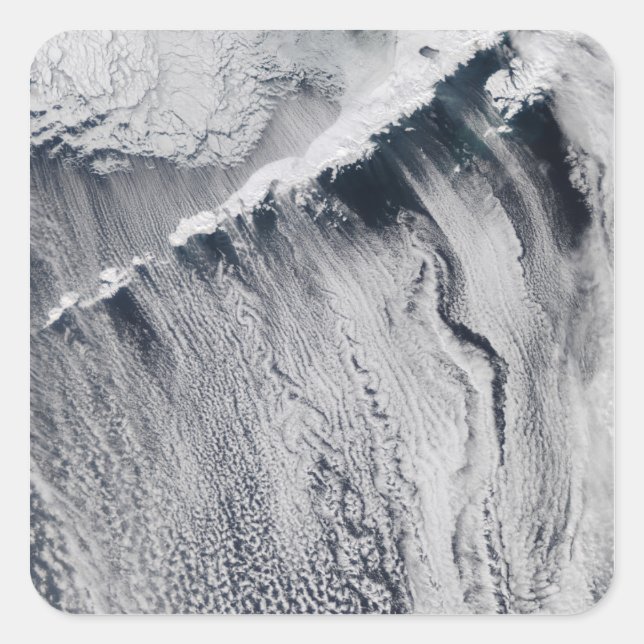 Cloud patterns visible over the Aleutian Island Square Sticker (Front)