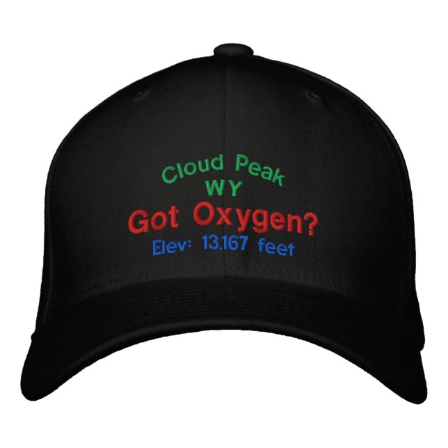 Cloud Peak Got Oxygen? Embroidered Cap (Front)