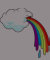 Cloud Puking Rainbow Black T-shirt
