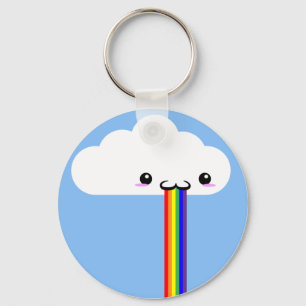 Cloud Puking Rainbow Key Chain