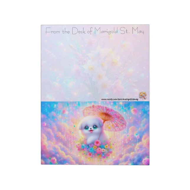 Cloud Puppy Notepad (Rotated)