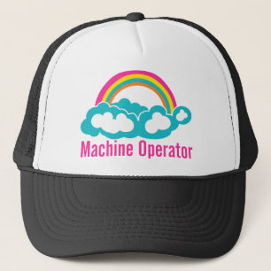 Cloud Rainbow Machine Operator Trucker Hat