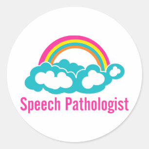 Cloud Rainbow Speech Pathologist Classic Round Sticker