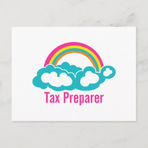 Cloud Rainbow Tax Preparer Postcard