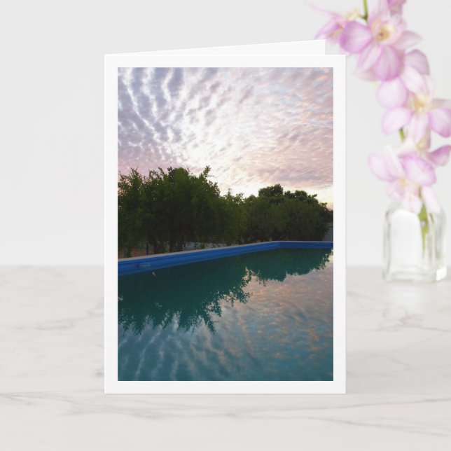 Cloud Reflection in Pool Card (Orchid)