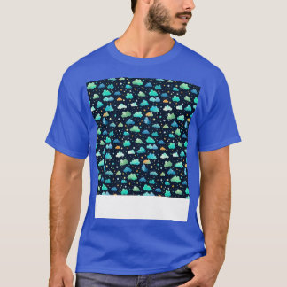 Cloud Seamless Pattern Sky Cloudscape Floating Day T-Shirt