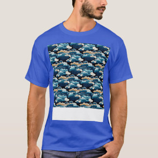 Cloud Seamless Pattern Sky Cloudscape Floating Day T-Shirt