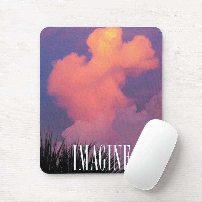 Cloud Shapes Mouse Pad (With Mouse)