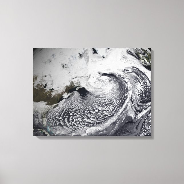 Cloud simulation of a single day 3 canvas print (Front)