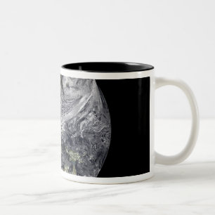 Cloud simulation of the full Earth Two-Tone Coffee Mug