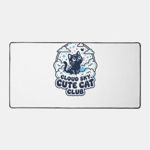 Cloud Sky Cute Cat Pet Lover Shirt Art - Cloud Sky Desk Mat