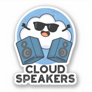 Cloud Speakers Funny Weather Pun 