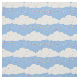 Cloud sprinkles watercolor whimsy nursery fabric