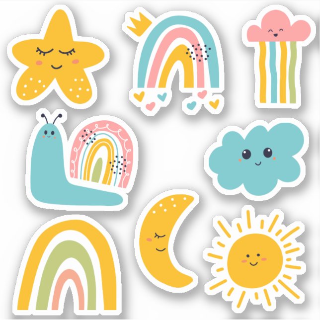 Cloud Star Rainbow & More Characters for Kids 8 (Front)