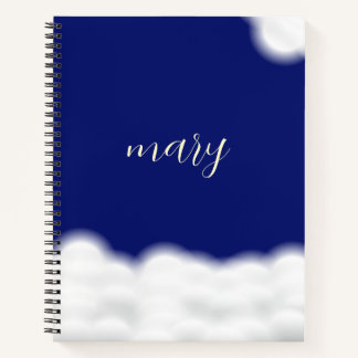 cloud&stars personalised notebook