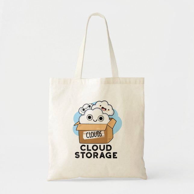 Cloud Storage Funny Weather Technology Pun  Tote Bag (Front)
