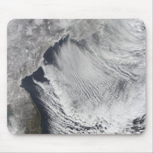 Cloud streets forming over the Sea of Japan Mouse Pad