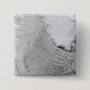 Cloud Streets in the Labrador Sea 15 Cm Square Badge