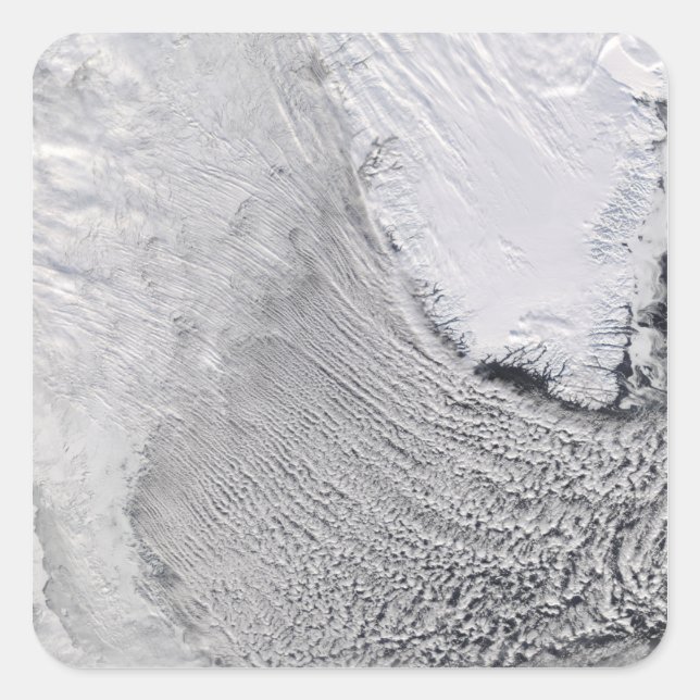 Cloud Streets in the Labrador Sea Square Sticker (Front)