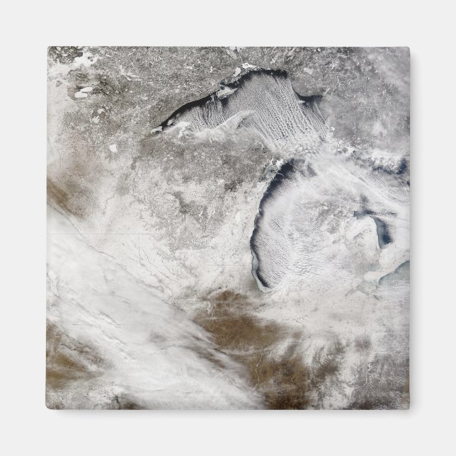 Cloud streets over Lake Superior and Lake Michi Magnet (Front)