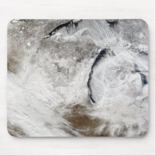Cloud streets over Lake Superior and Lake Michi Mouse Pad