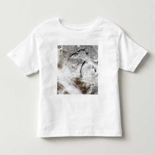 Cloud streets over Lake Superior and Lake Michi Toddler T-Shirt (Front)